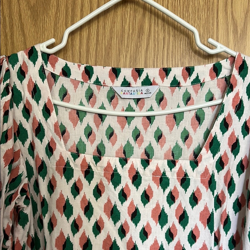 Multicolor Geometric Pattern Dress - Picture 4 of 7